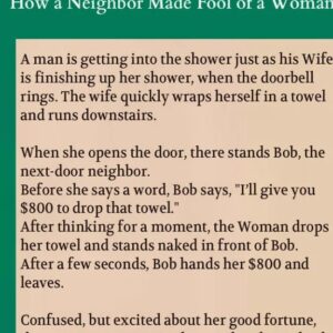 Neighbor talk to woman….